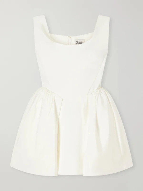 Vivienne Westwood Bagatelle Off-the-shoulder Gathered Faille Mini Dress