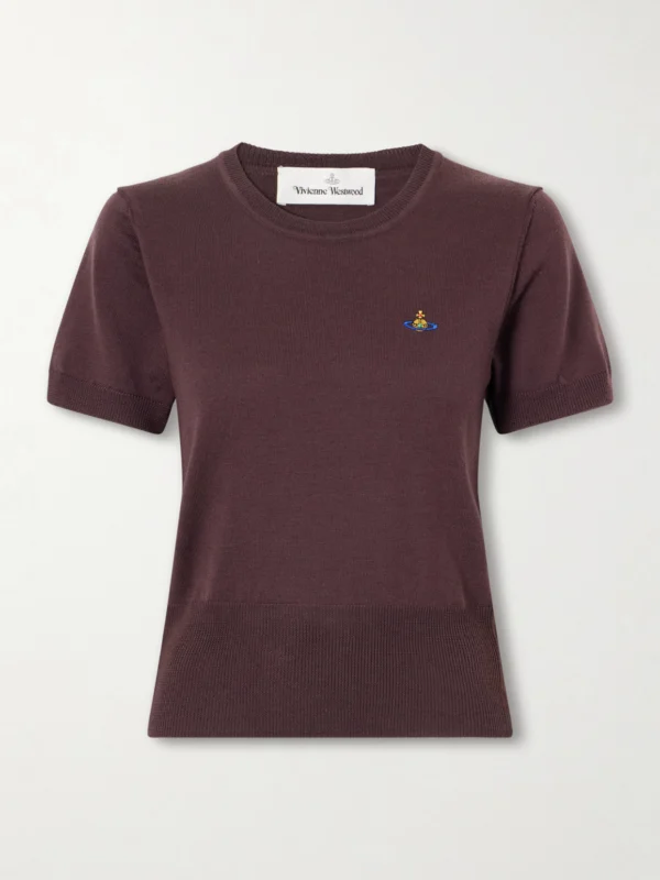 Vivienne Westwood Bea Logo-embroidered Wool T-shirt