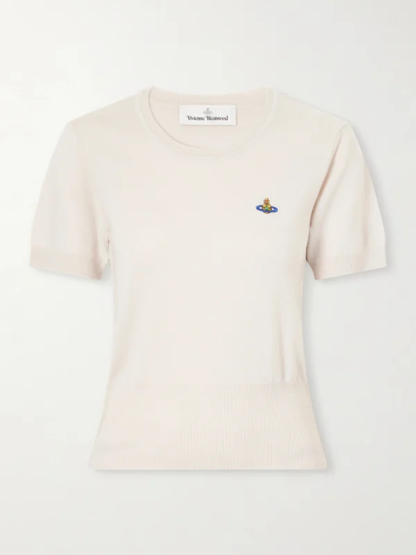 Vivienne Westwood Bea Logo-embroidered Wool T-shirt