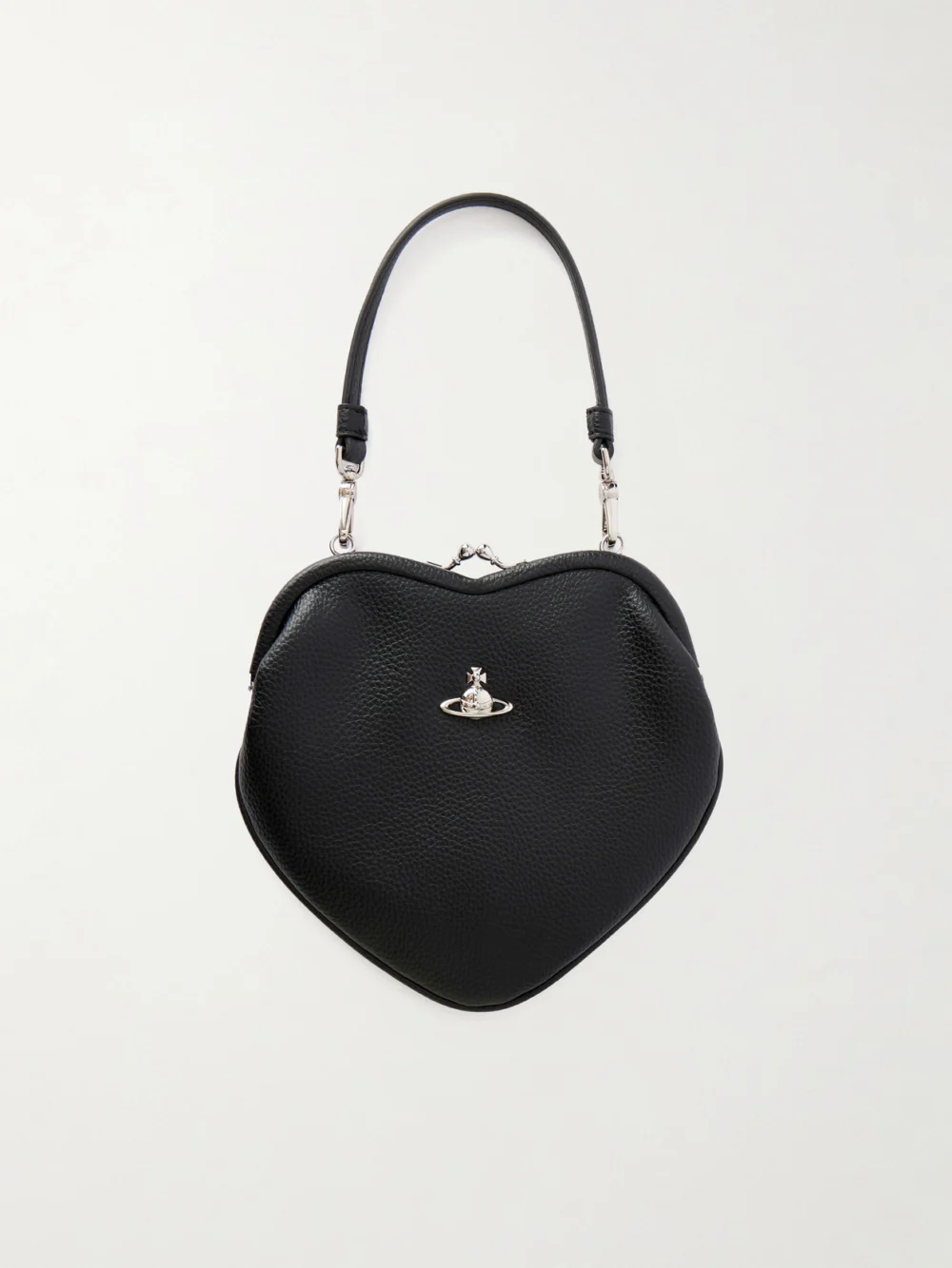 Vivienne Westwood Belle Heart Logo-appliquéd Leather-effect Shoulder Bag in black