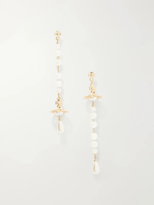 Vivienne Westwood Broken Pearl Gold-tone Earrings