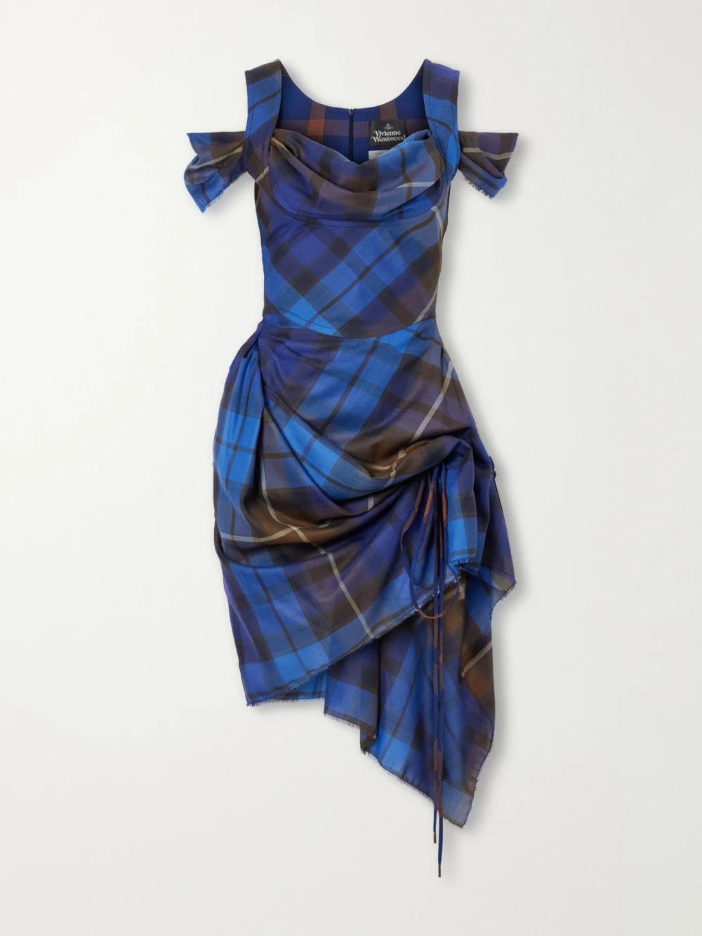Vivienne Westwood Buchanan Tartan Wool Mini Dress in blue