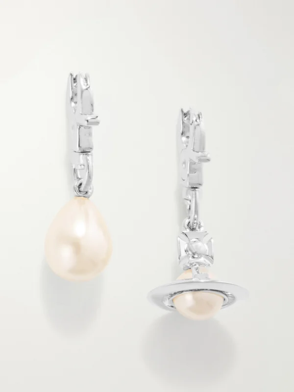 Vivienne Westwood Claude Embellished Silver-tone Earrings