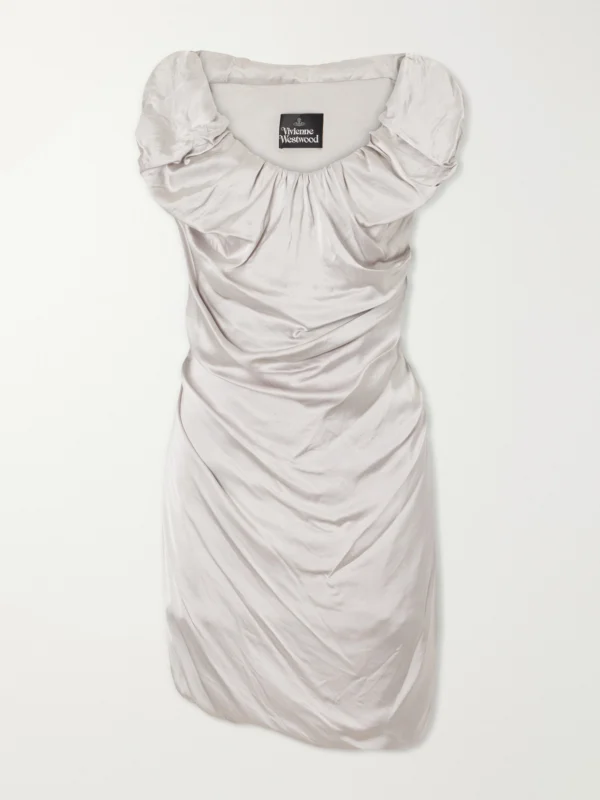 Vivienne Westwood Ginnie Gathered Satin Mini Dress