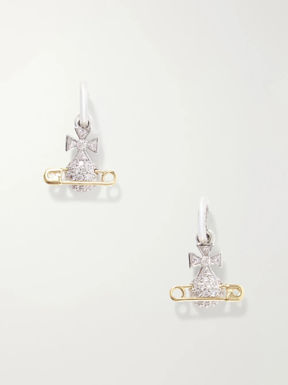 Vivienne Westwood Hectorina Gold and Silver-tone Crystal Earrings