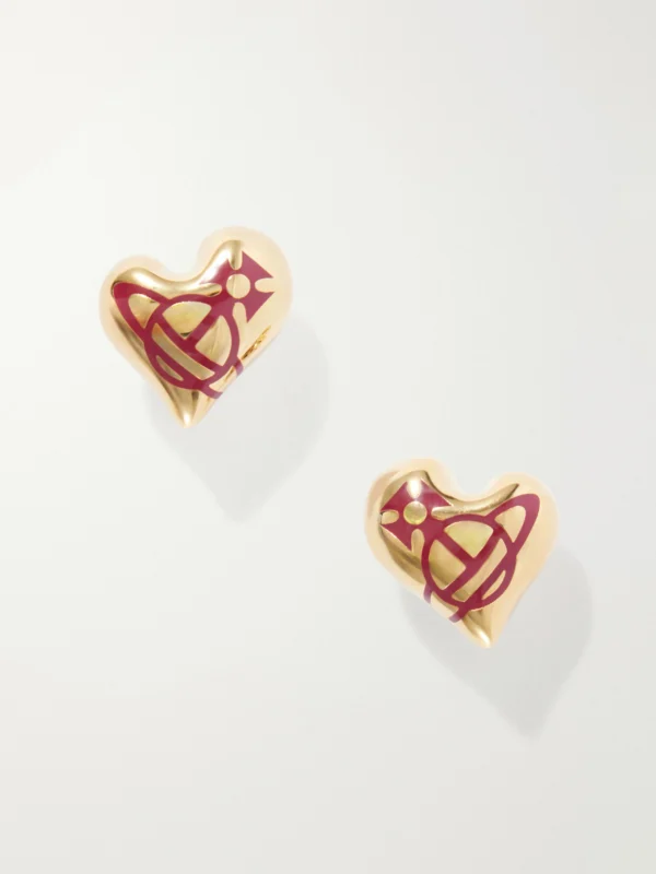 Vivienne Westwood Larissa Gold-tone Enamel Earrings