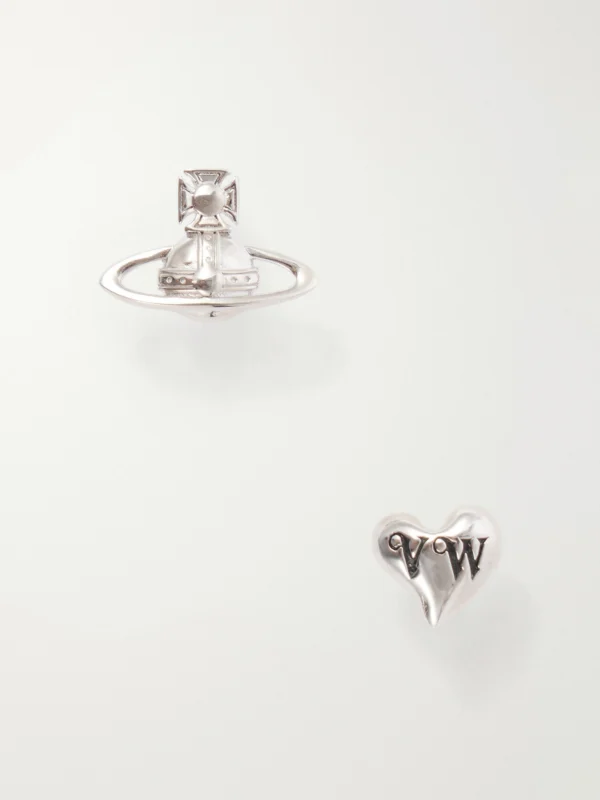 Vivienne Westwood Leodaria Logo Sterling Silver Earrings
