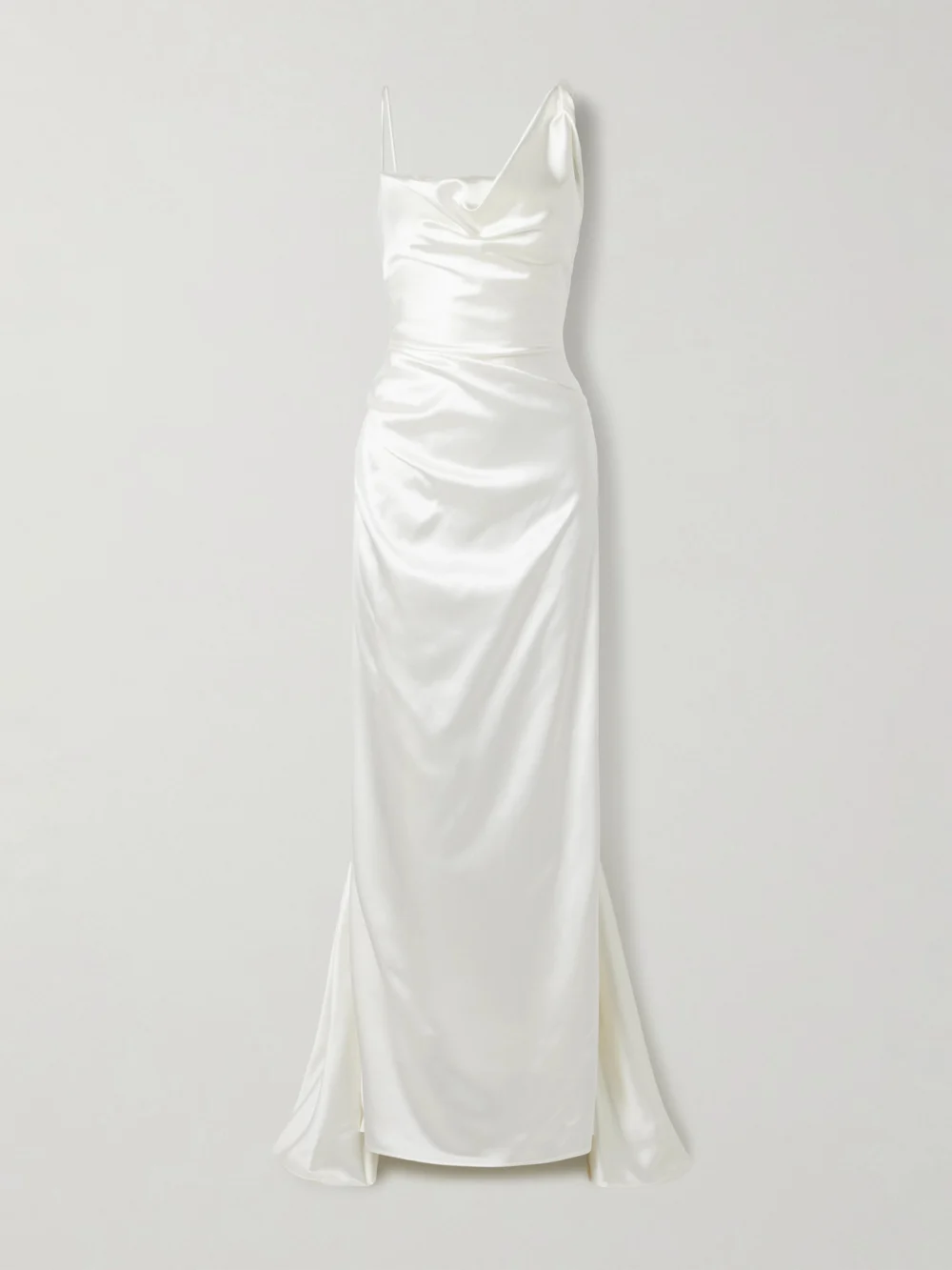Vivienne Westwood Minerva Draped Silk-satin Gown in white
