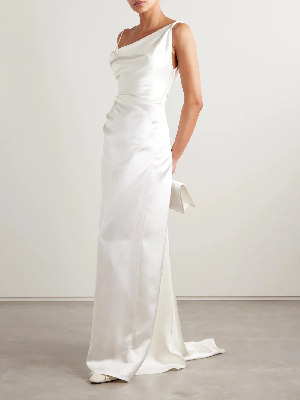 Vivienne Westwood Minerva Draped Silk-satin Gown, worn by a model