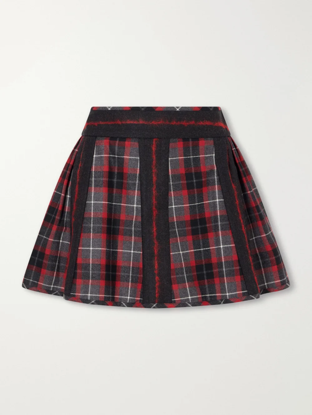 Vivienne Westwood Mini Bell Checked Pleated Mini Skirt in black