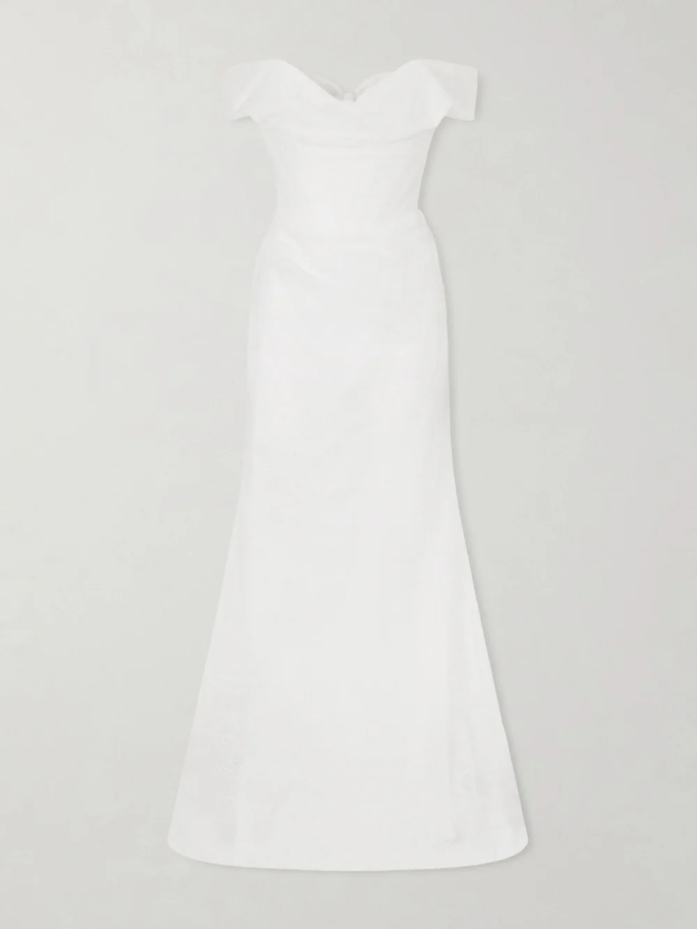 Vivienne Westwood Nova Cora Lace and Satin Bustier Gown in white