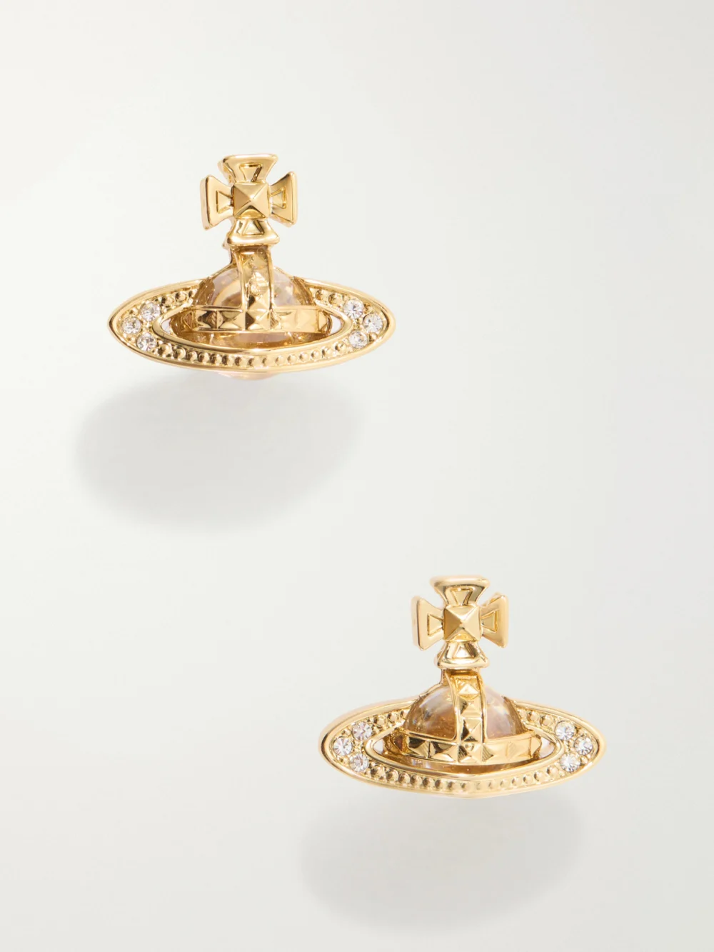 Vivienne Westwood Pina Gold-toned Crystal-embellished Earrings