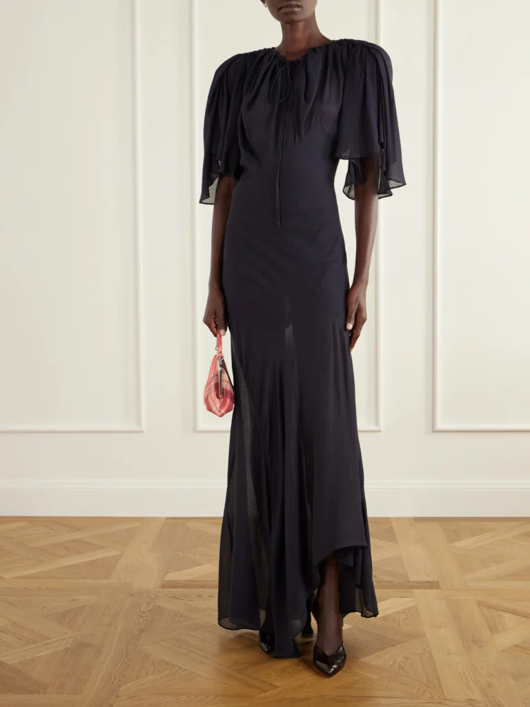 Vivienne Westwood Priscilla Modal, Silk and Wool-blend Jacquard Muslin Gown