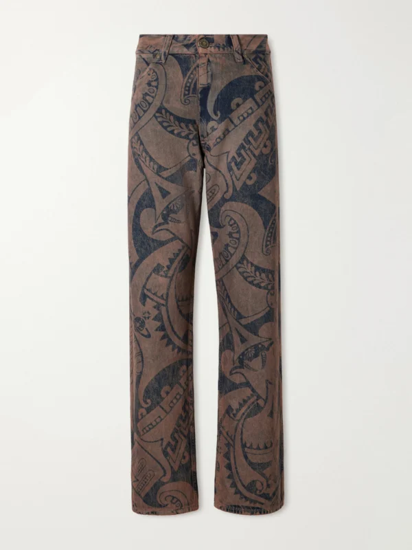 Vivienne Westwood Ranch Printed High-waisted Straight-leg Organic Jeans