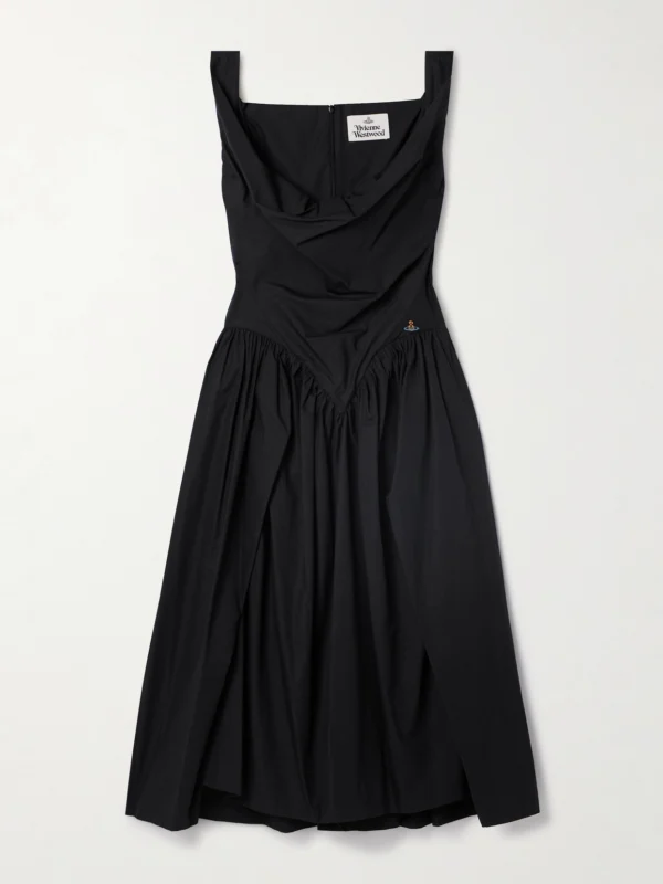 Vivienne Westwood Sunday Gathered Cotton-poplin Midi Dress
