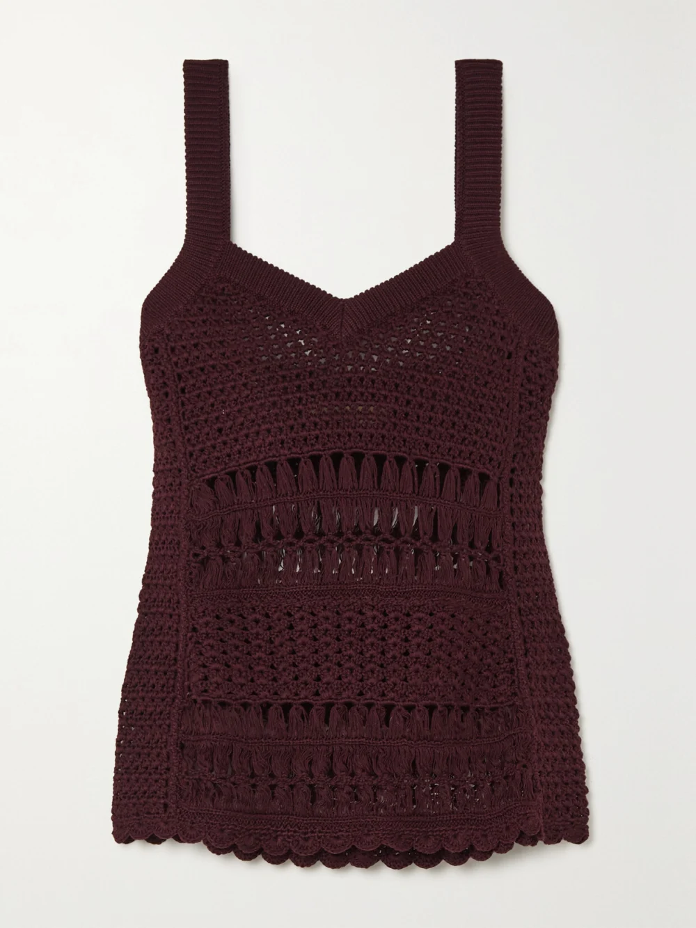 Wales Bonner Djembe Crocheted Cotton Tank in purple