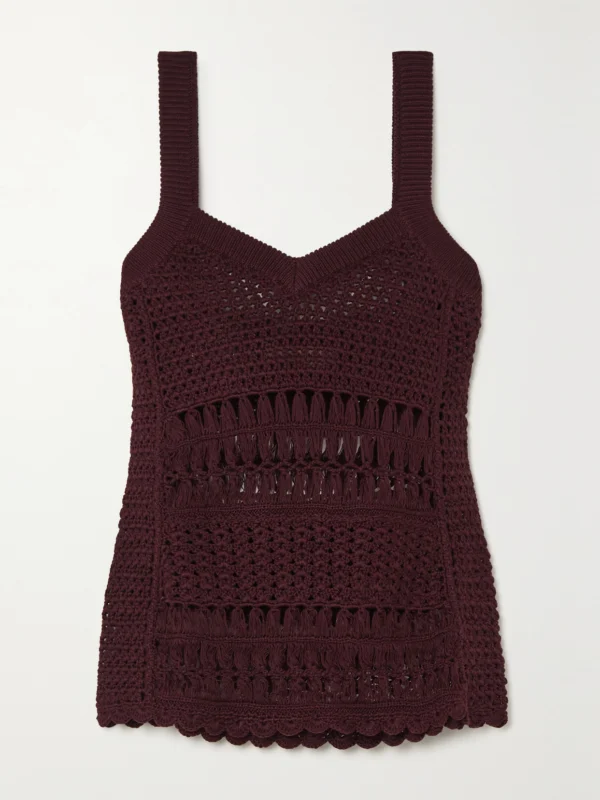 Wales Bonner Djembe Crocheted Cotton Tank