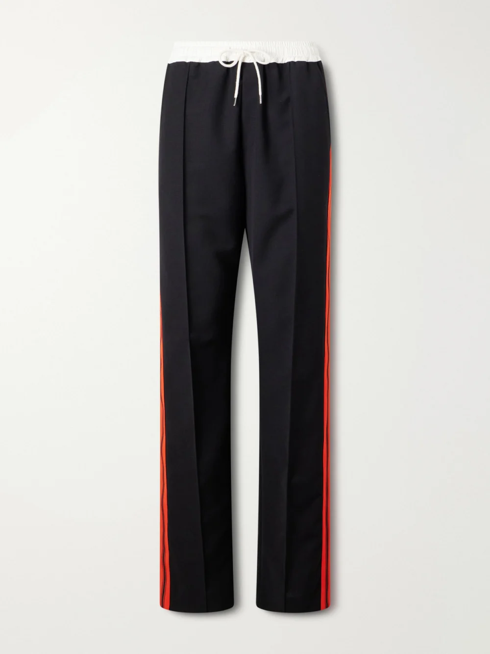 Wales Bonner Energy Striped Wool Track Pants in black