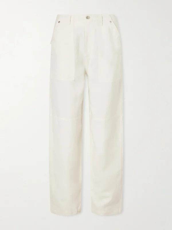 Wales Bonner Hymn Paneled Linen-blend Twill Wide-leg Pants