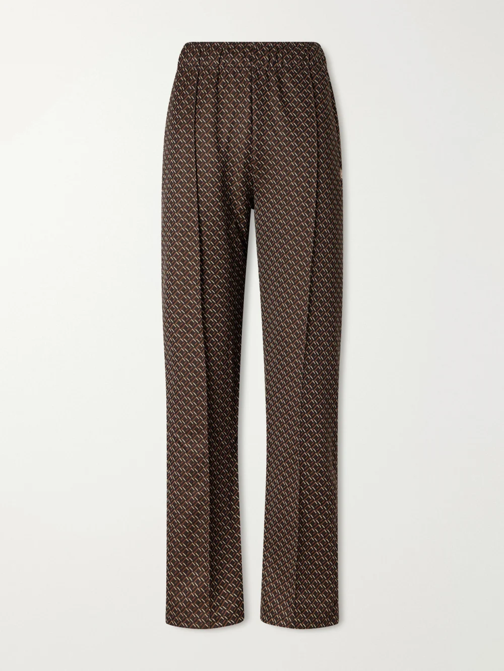 Wales Bonner Mudra Jacquard-woven Jersey Mid-rise Straight-leg Track Pants in brown