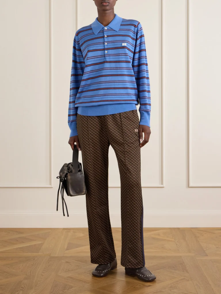 Wales Bonner Mudra Jacquard-woven Jersey Mid-rise Straight-leg Track Pants