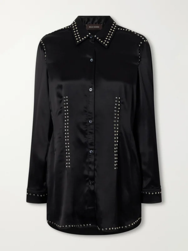 Wales Bonner Mystic Studded Satin Shirt