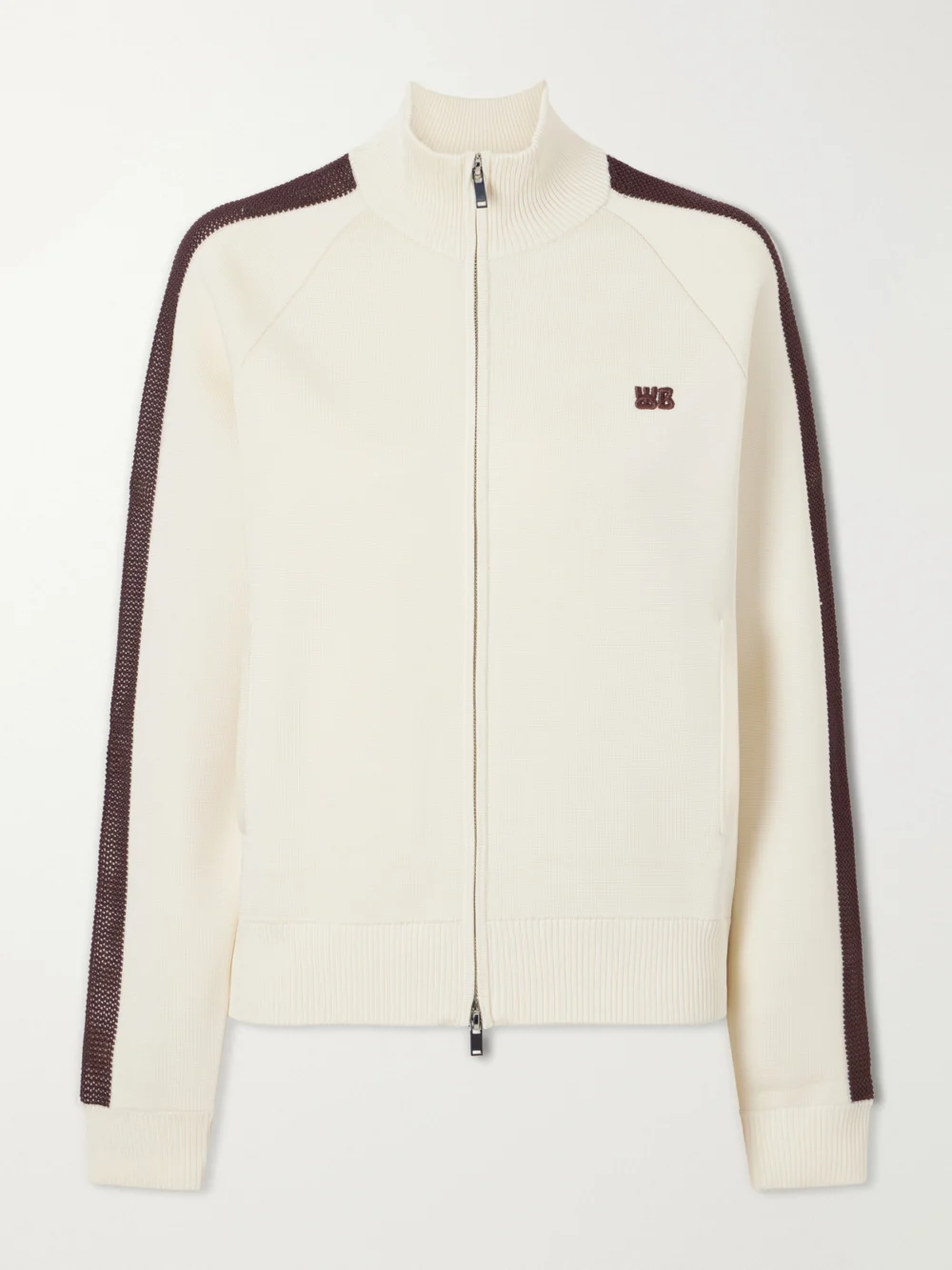 Wales Bonner Tide Logo-embroidered Knitted Jacket in ivory