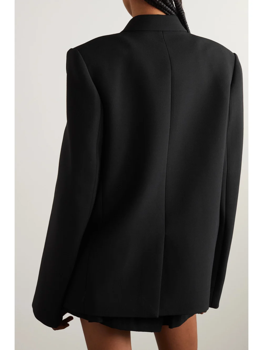 Back view of the WARDROBE.NYC + Hailey Bieber Double-breasted Wool Blazer