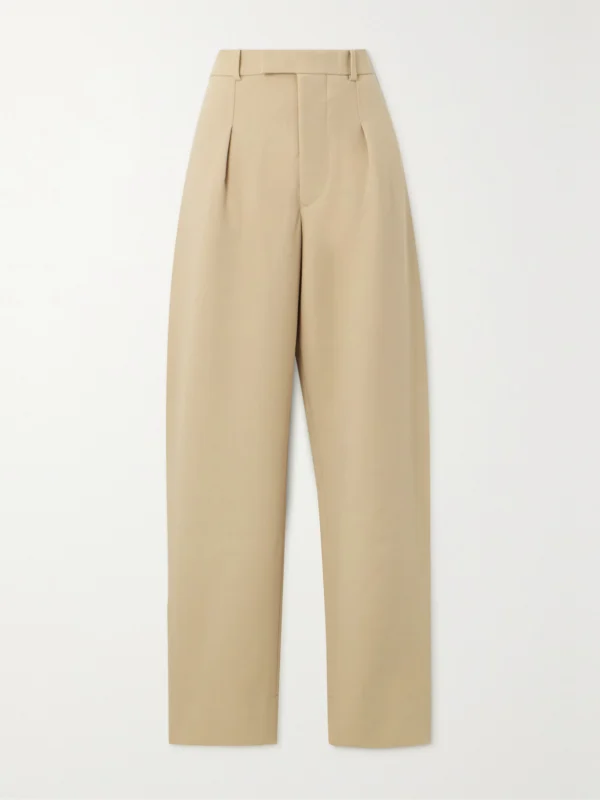WARDROBE.NYC + Hailey Bieber Pleated Wool-crepe Wide-leg Pants