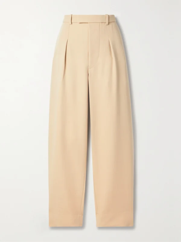 WARDROBE.NYC + Hailey Bieber Pleated Wool Wide-leg Pants