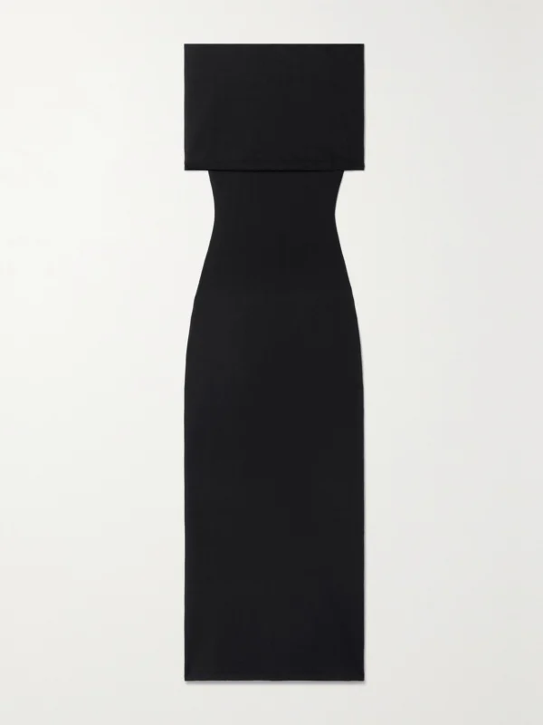WARDROBE.NYC Off-the-shoulder Stretch-jersey Midi Dress
