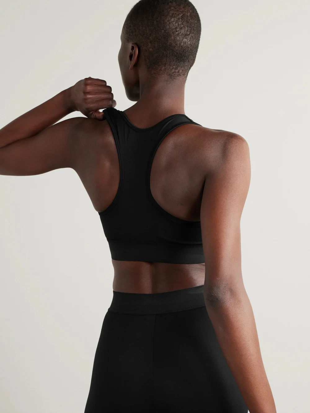 Back view of the WARDROBE.NYC + Rhw Stretch-jersey Sports Bra