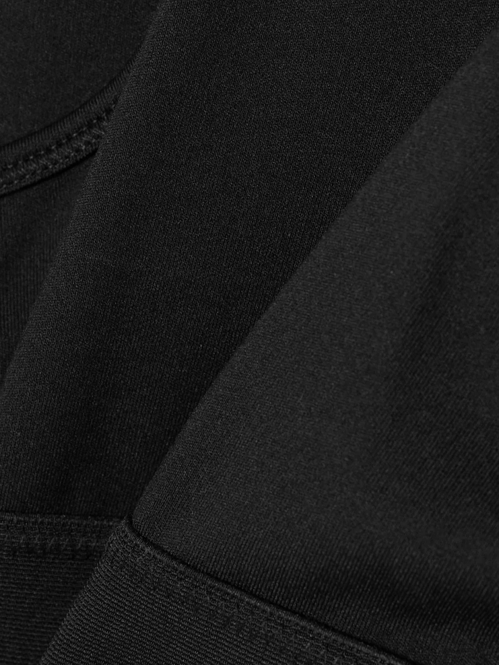 Close-up detail of the WARDROBE.NYC + Rhw Stretch-jersey Sports Bra