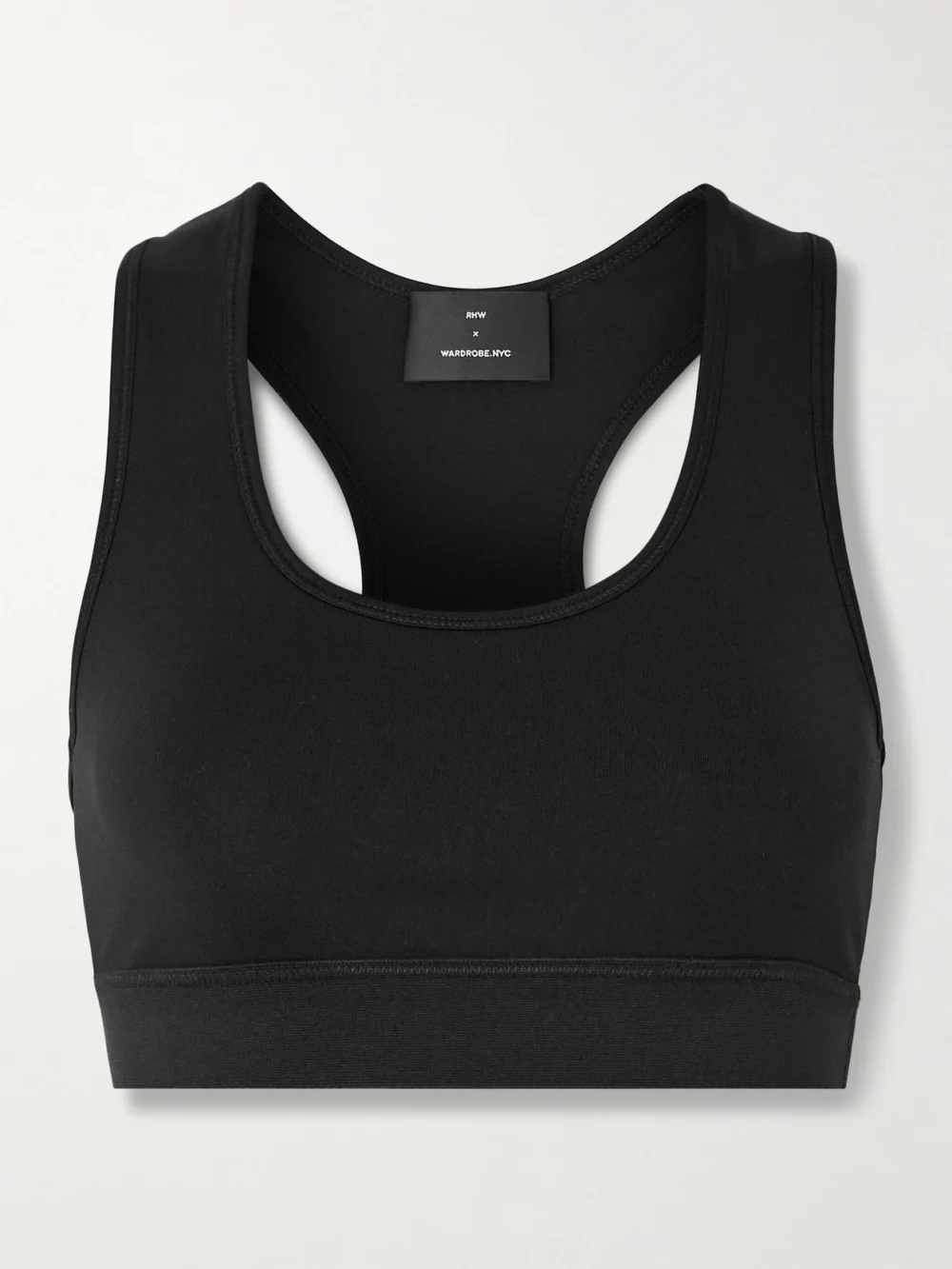 WARDROBE.NYC + Rhw Stretch-jersey Sports Bra in black