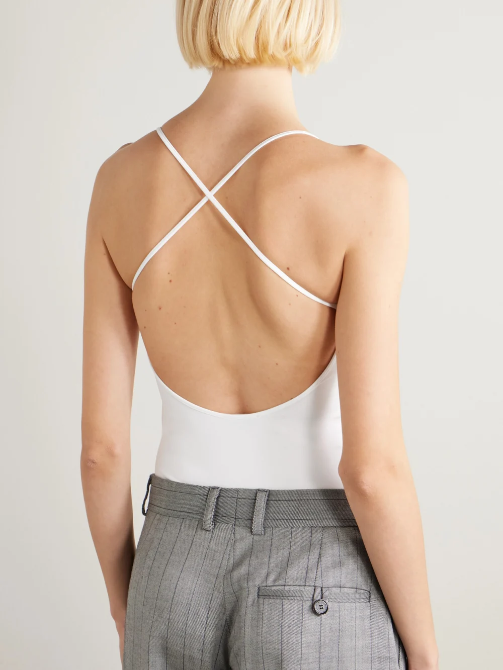 Back view of the WARDROBE.NYC Stretch-jersey Thong Bodysuit