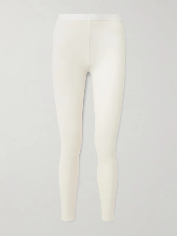 We Norwegians Bibi Printed Merino Wool-blend Piqué Leggings
