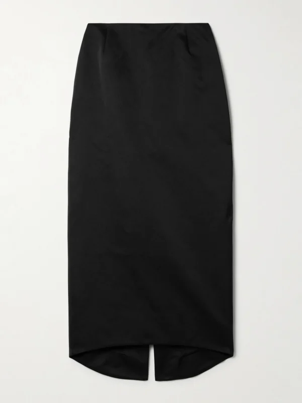 Wiederhoeft Recycled Duchesse-satin Midi Skirt