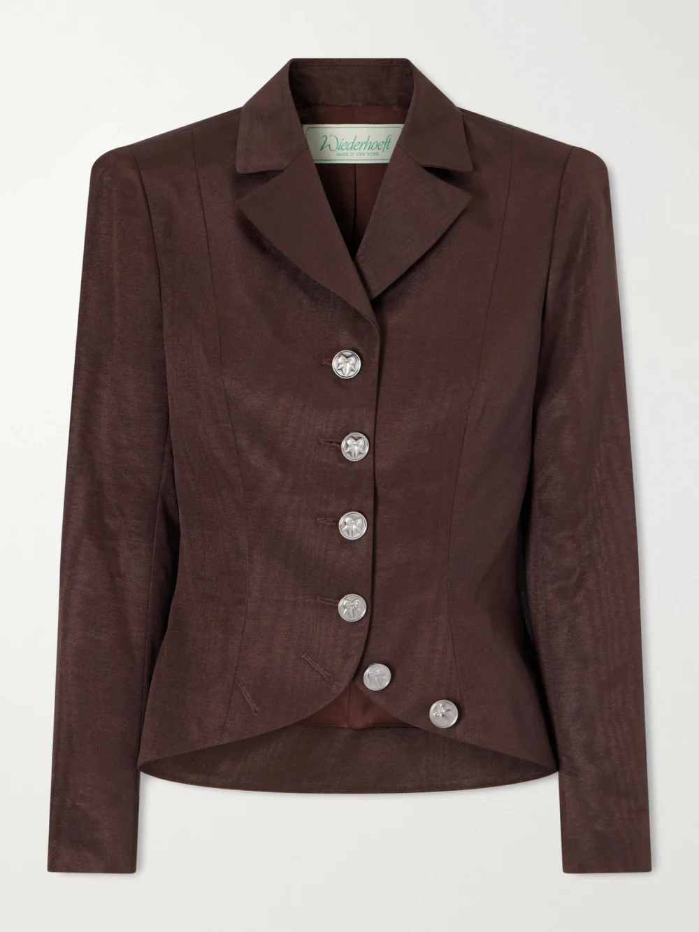 Wiederhoeft Twill Embellished Blazer in brown