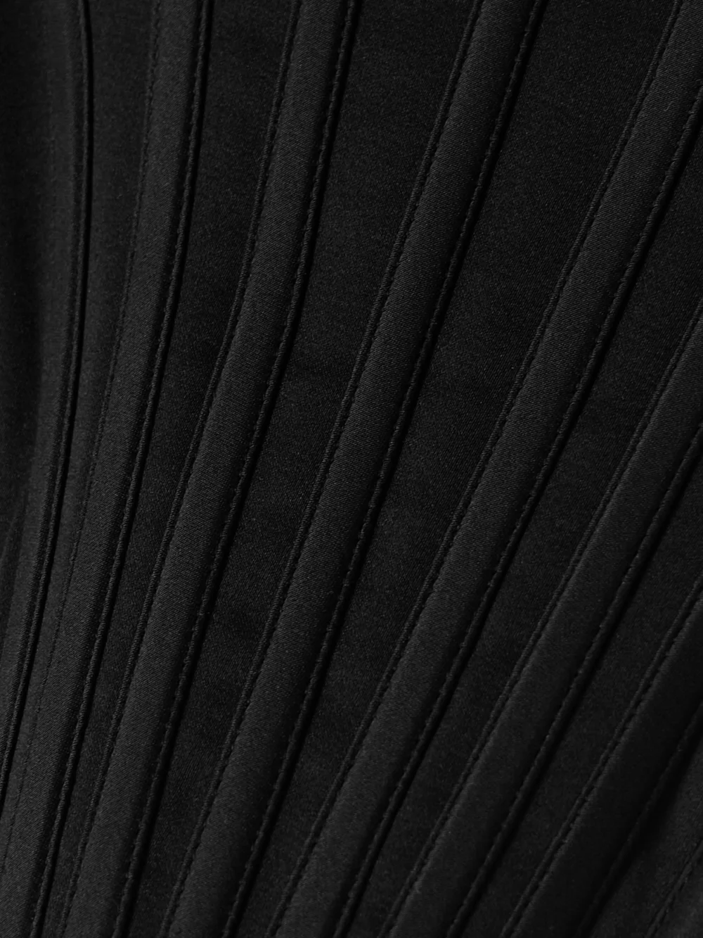 Close-up detail of the Wiederhoeft Wasp Strapless Recycled-satin Bustier Top