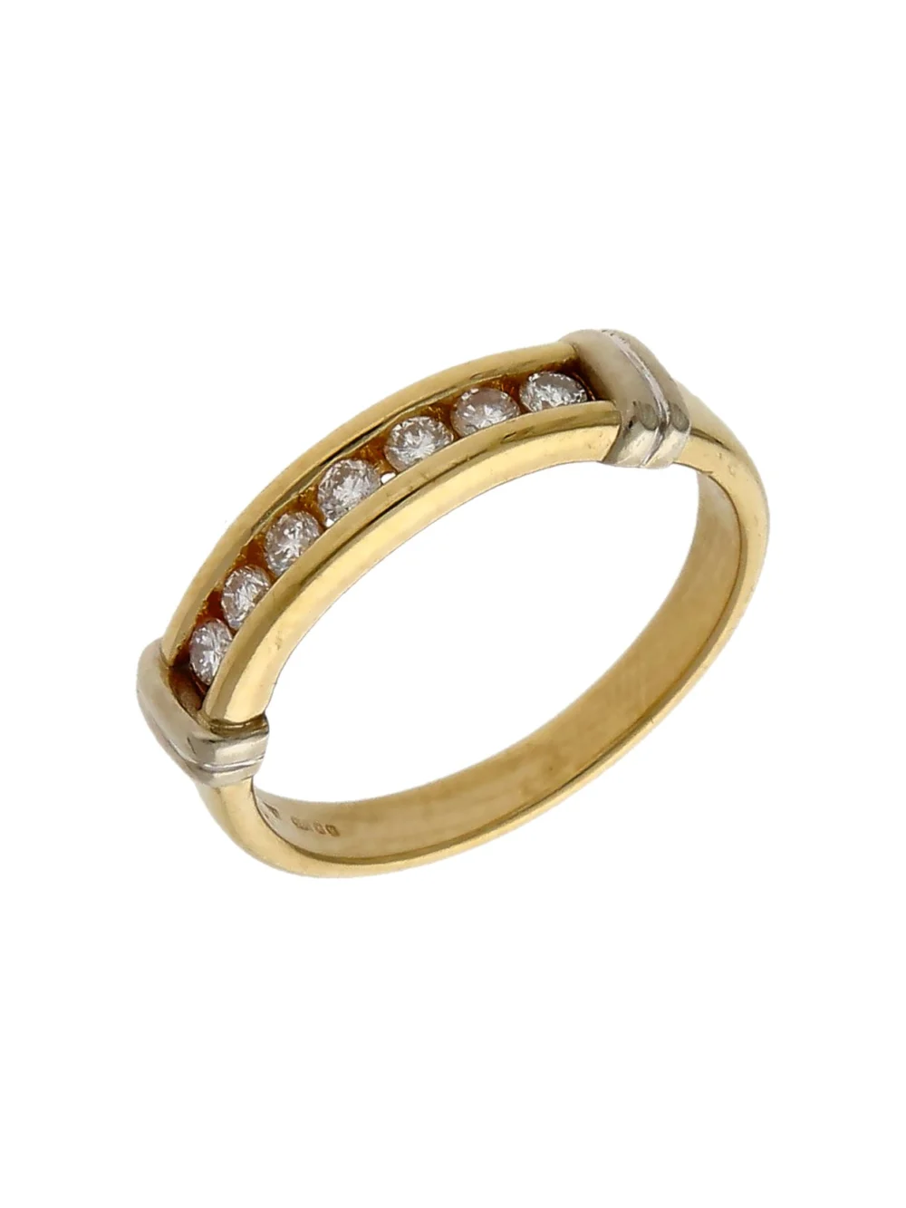 William May 14ct Gold 0.25ct Diamond Half Eternity Ring