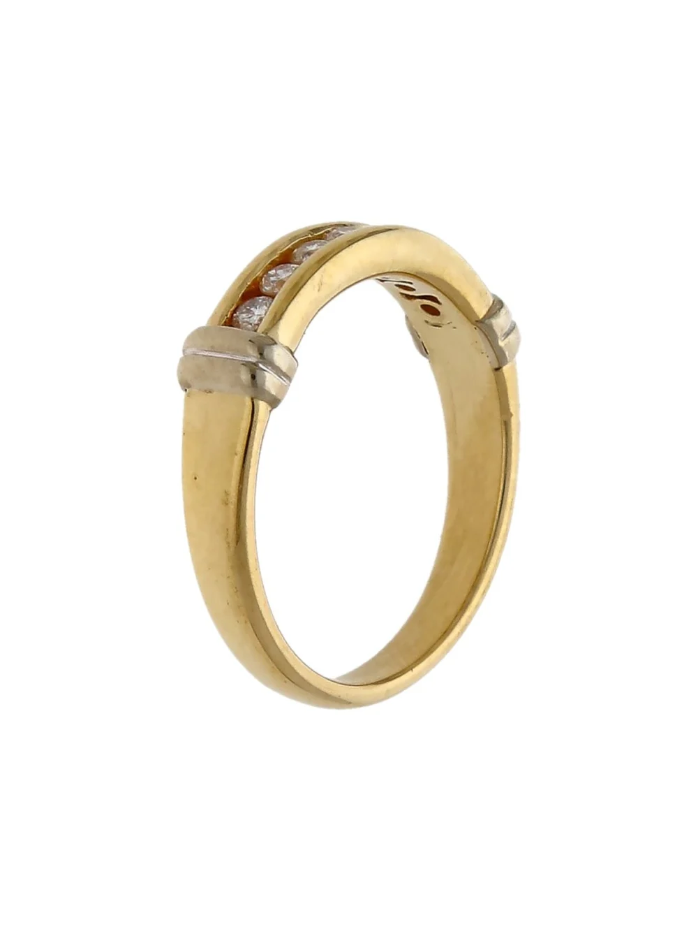 William May 14ct Gold 0.25ct Diamond Half Eternity Ring, view 2
