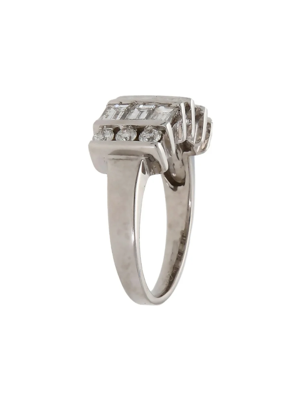 William May 14ct Gold 1.00ct Mixed Cut Diamond Multi Row Ring, view 2