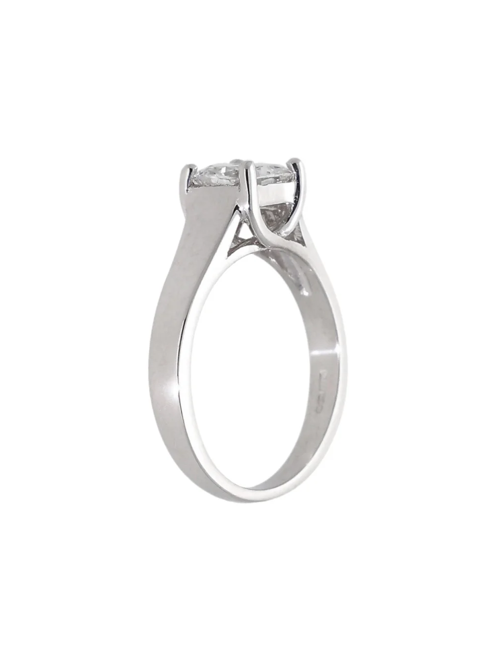 William May 14ct Gold 1.00ct Princess Cut Diamond Solitaire Ring, view 2