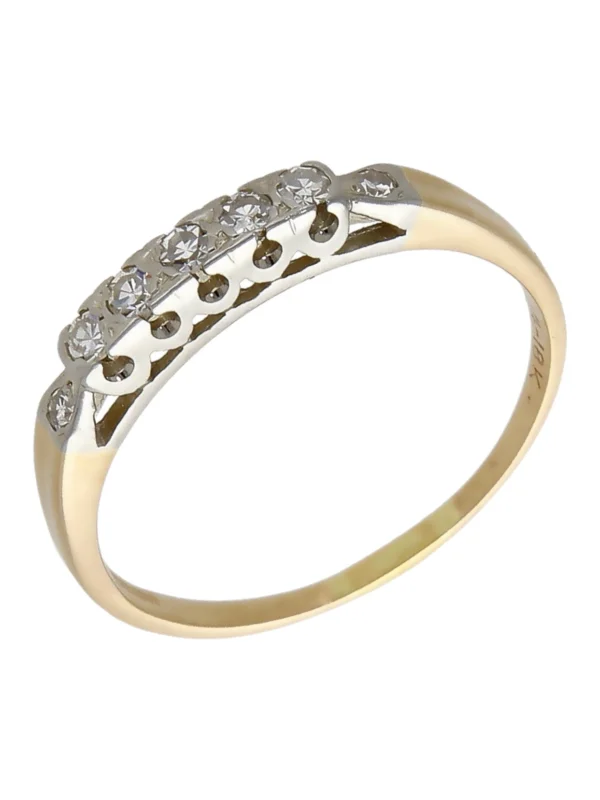 William May 14ct Gold Diamond Half Eternity Ring