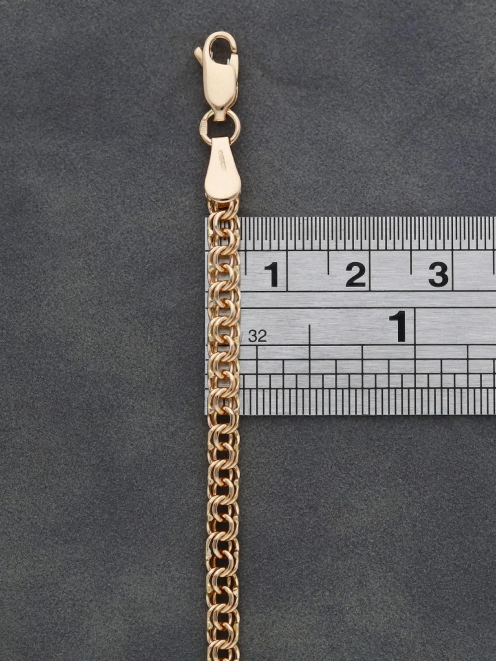 William May 14ct Pale Rose Gold 7.5" Fancy Link Bracelet, view 2
