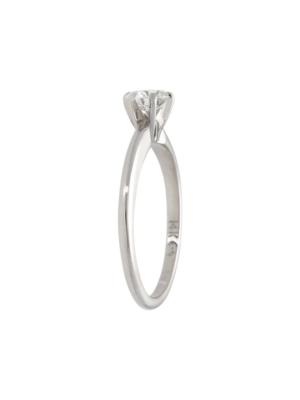 William May 14ct White Gold 0.46ct Diamond Solitaire Ring, view 2