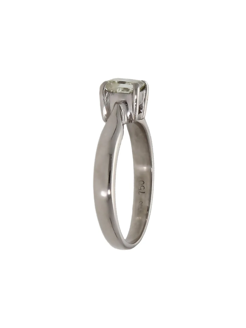 William May 14ct White Gold 0.54ct Princess Cut Diamond Ring, view 2