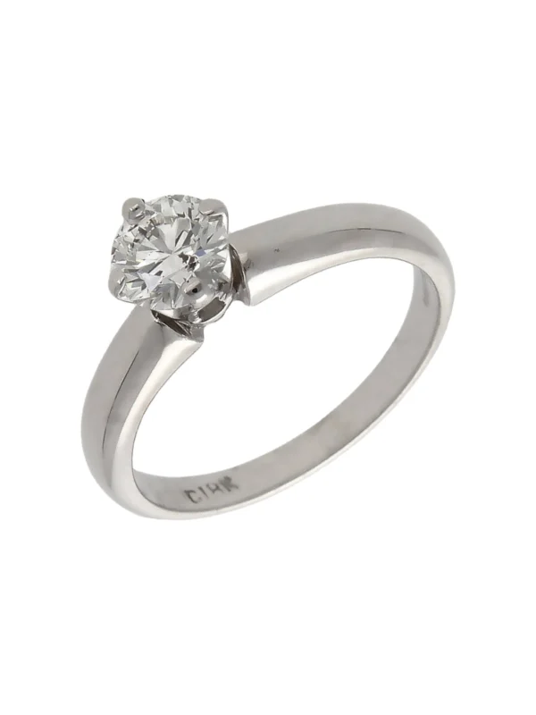 William May 14ct White Gold 0.61ct Diamond Solitaire Ring