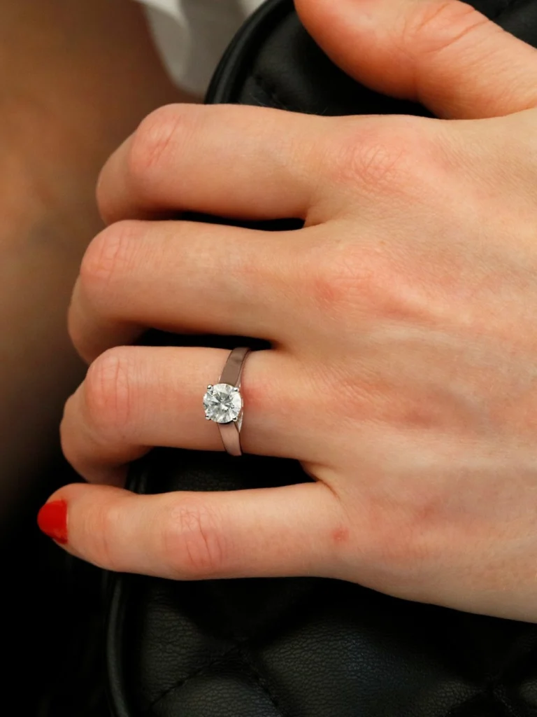 William May 14ct White Gold 0.91ct Diamond Solitaire Ring
