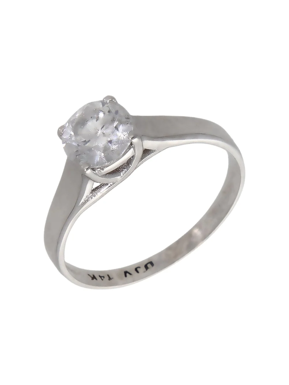 William May 14ct White Gold 0.91ct Diamond Solitaire Ring, view 2